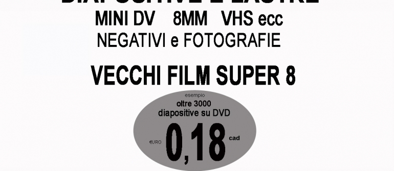 MASTERIZZAZIONI E RIVERSAMENTI SU DVD O USB VIDEO AUDIO E DIAPOSITIVE A BOLOGNA