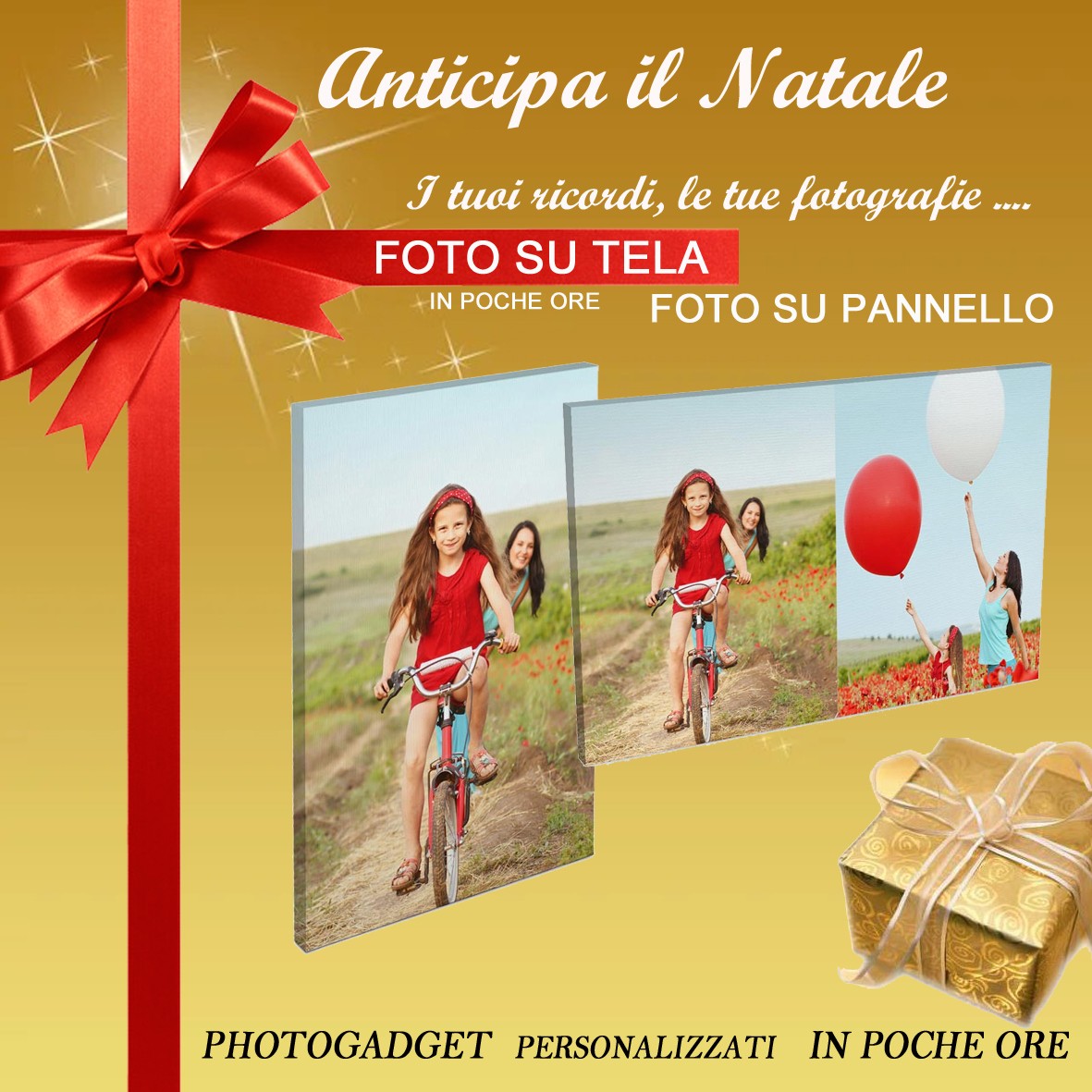 FOTO SU TELA QUADRO E PANNELLO  A BOLOGNA E SAN LAZZARO DI SAVENA. FOTO IDEA REGALO PERSONALIZZATA PER NATALE