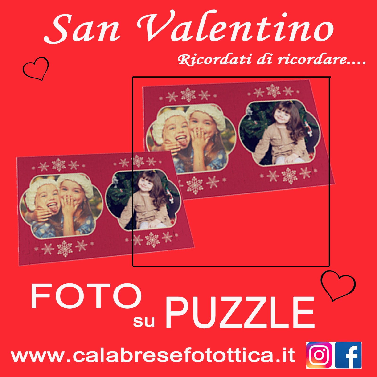 PUZZLE PERSONALIZZATO CON FOTO A BOLOGNA E SAN LAZZARO DI SAVENA PER SAN VALENTINO