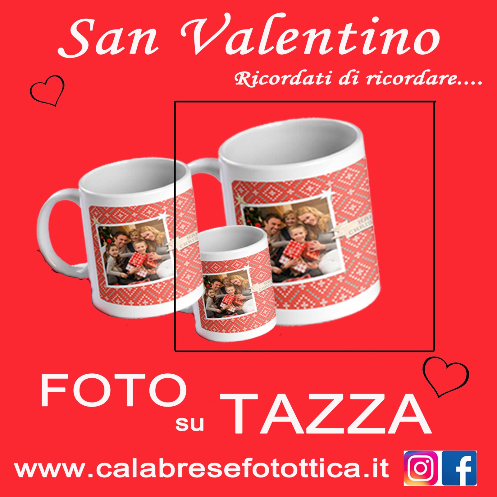 TAZZA PERSONALIZZATA CON FOTO A BOLOGNA E SAN LAZZARO DI SAVENA PER SAN VALENTINO