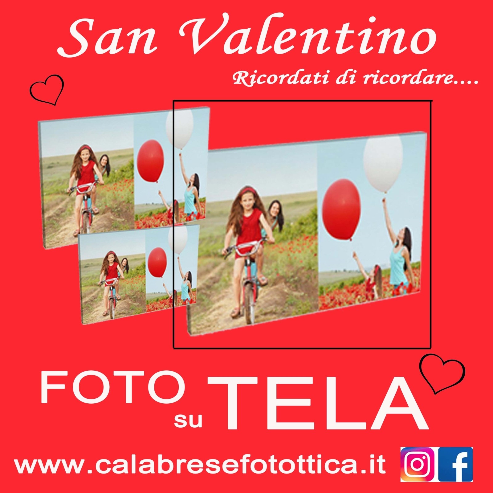TELA PERSONALIZZATA CON FOTO A BOLOGNA E SAN LAZZARO DI SAVENA PER SAN VALENTINO