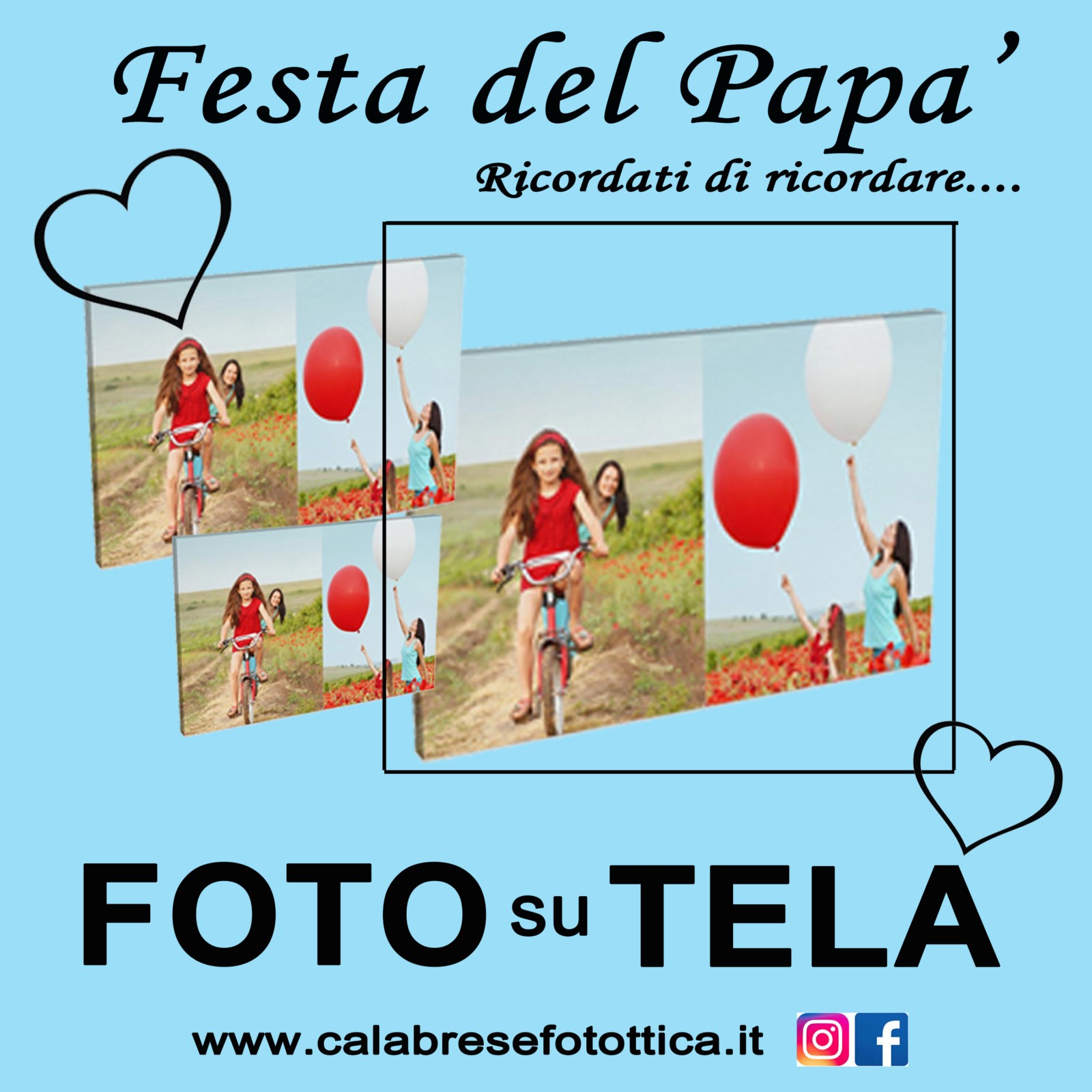 TELA E PANNELLO PERSONALIZZATO CON FOTO PER LA FESTA DEL PAPA’ A BOLOGNA CALABRESE FOTOTTICA (CALABRESE FOTOTTICA GROUP) VIA B.MARCELLO 10BC BOLOGNA www.calabresefotottica.it