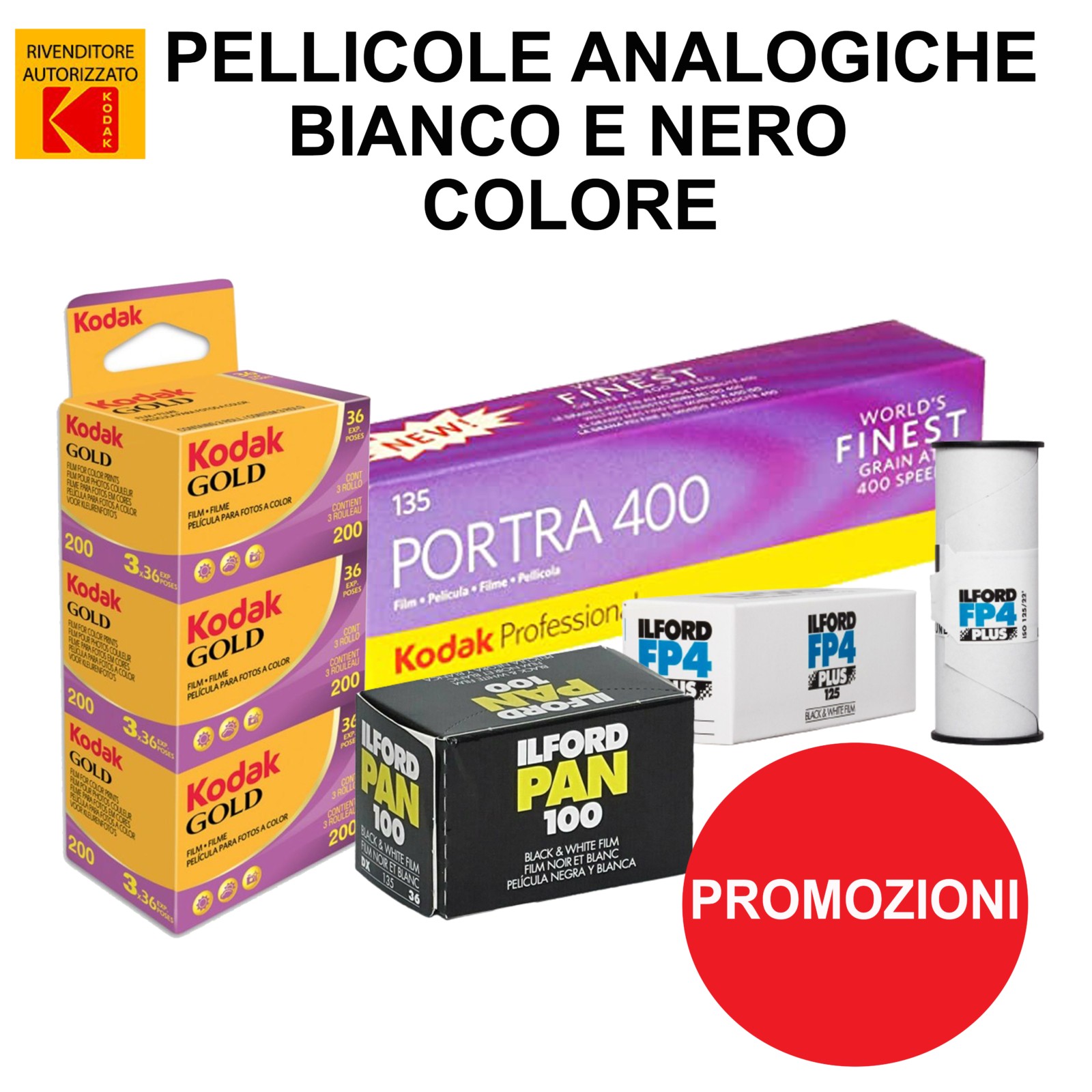 OFFERTE E PROMOZIONI RULLINI PELLICOLE ANALOGICHE A BOLOGNA, BOLOGNA CENTRO STORICO E SAN LAZZARO DI SAVENA (CALABRESE FOTOTTICA GROUP) www.calabresefotottica.it
