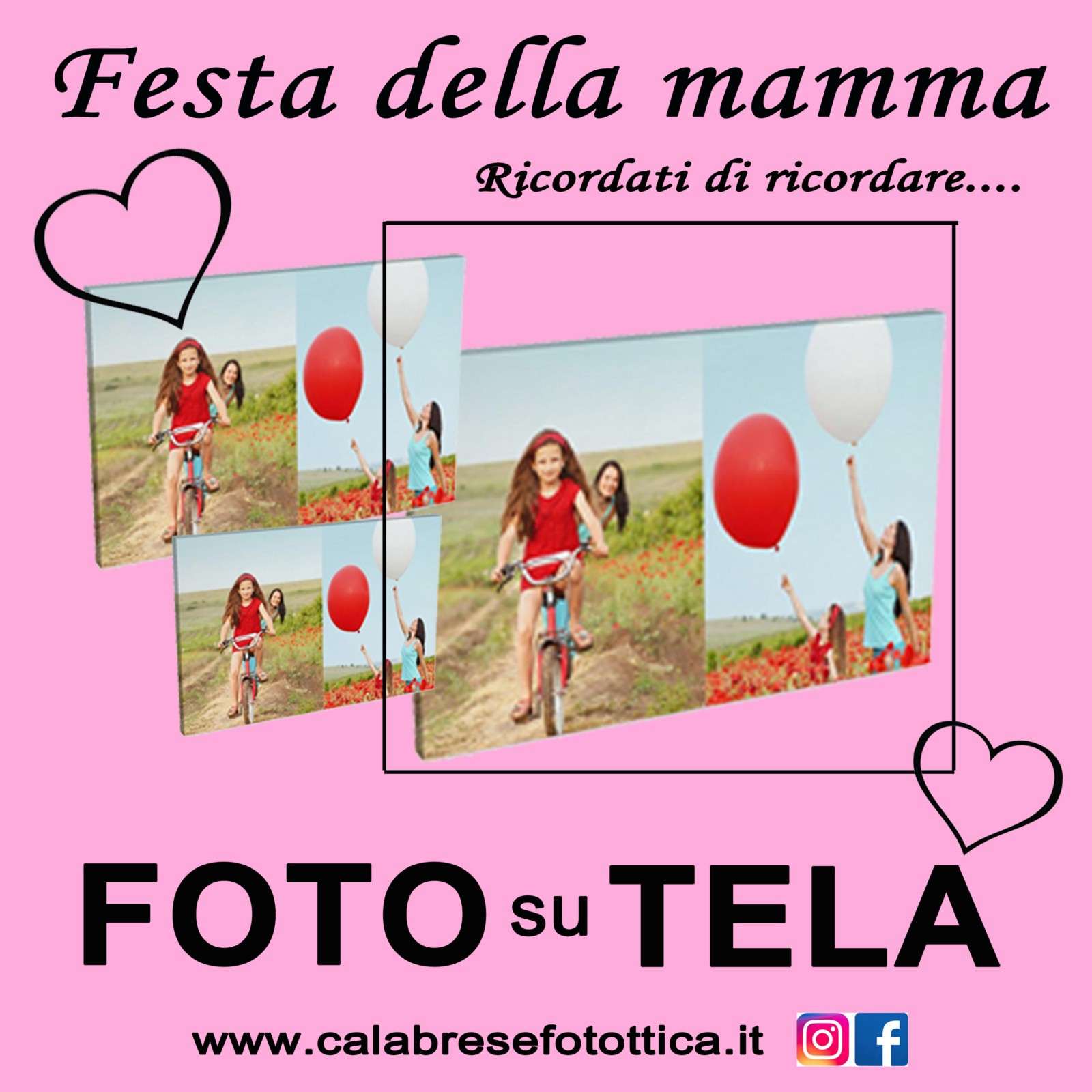 TELA E PANNELLO PERSONALIZZATO CON FOTO PER LA FESTA DELLA MAMMA A BOLOGNA CALABRESE FOTOTTICA (CALABRESE FOTOTTICA GROUP) VIA B.MARCELLO 10BC BOLOGNA www.calabresefotottica.it
