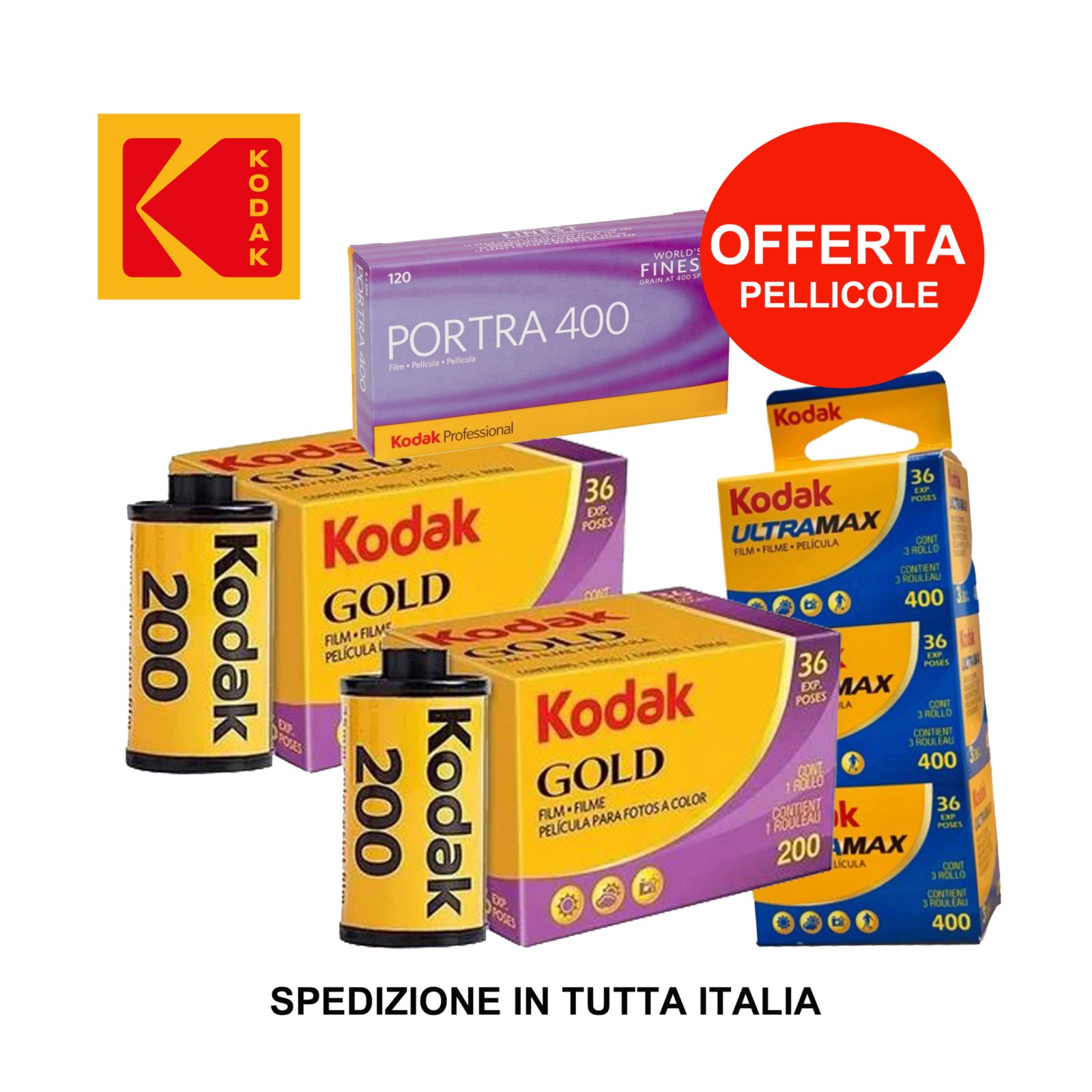 OFFERTE E PROMOZIONI PELLICOLE FILM KODAK, FUJI, ILFORD E AGFA COLORE E BIANCO  NERO A BOLOGNA, BOLOGNA CENTRO STORICO E SAN LAZZARO DI SAVENA. CALABRESE FOTOTTICA GROUP www.calabresefotottica.it