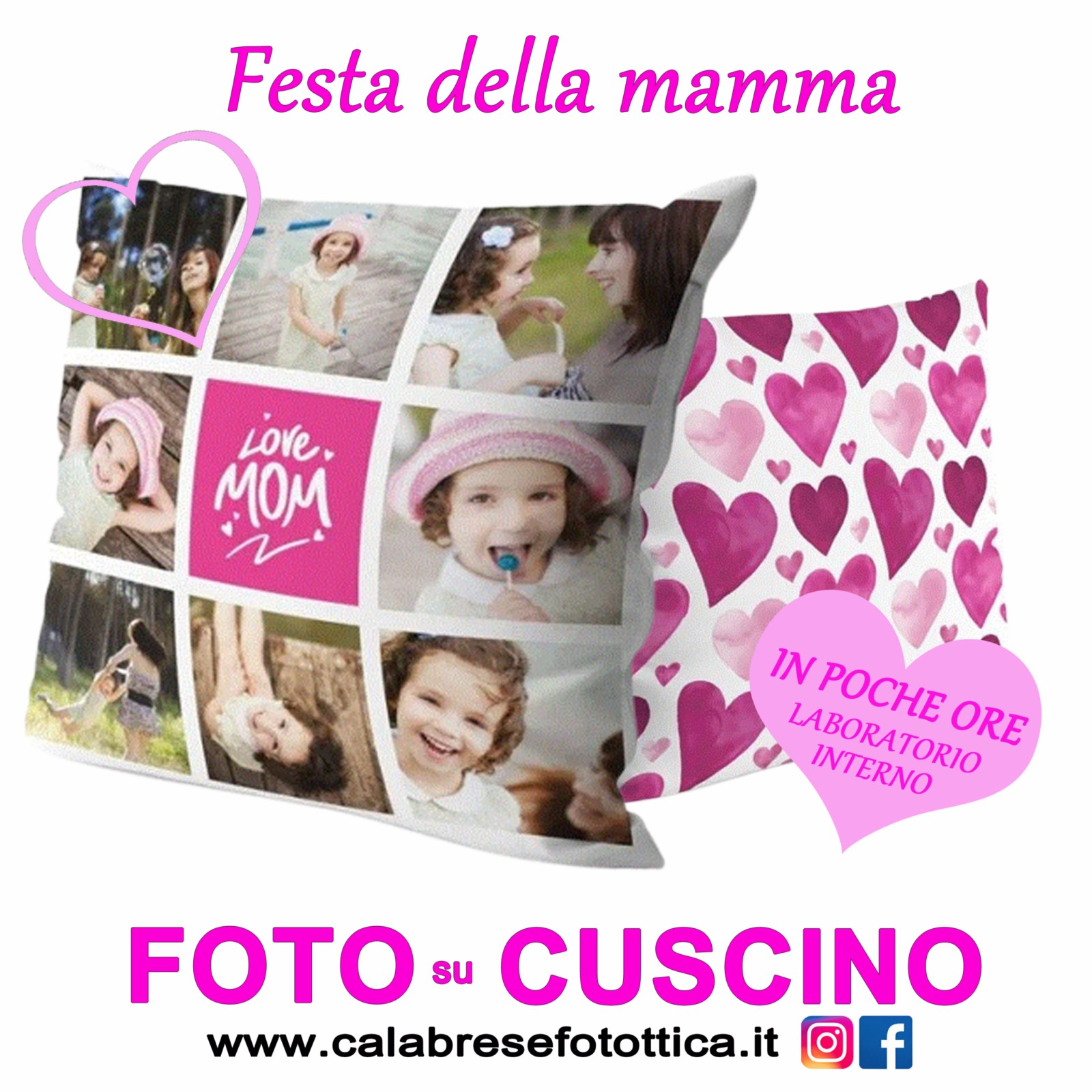 FOTO SU CUSCINO PER LA FESTA DELLA MAMMA A BOLOGNA, BOLOGNA CENTRO STORICO E SAN LAZZARO DI SAVENA: CALABRESE FOTOTTICA GROUP www.calabresefotottica.it