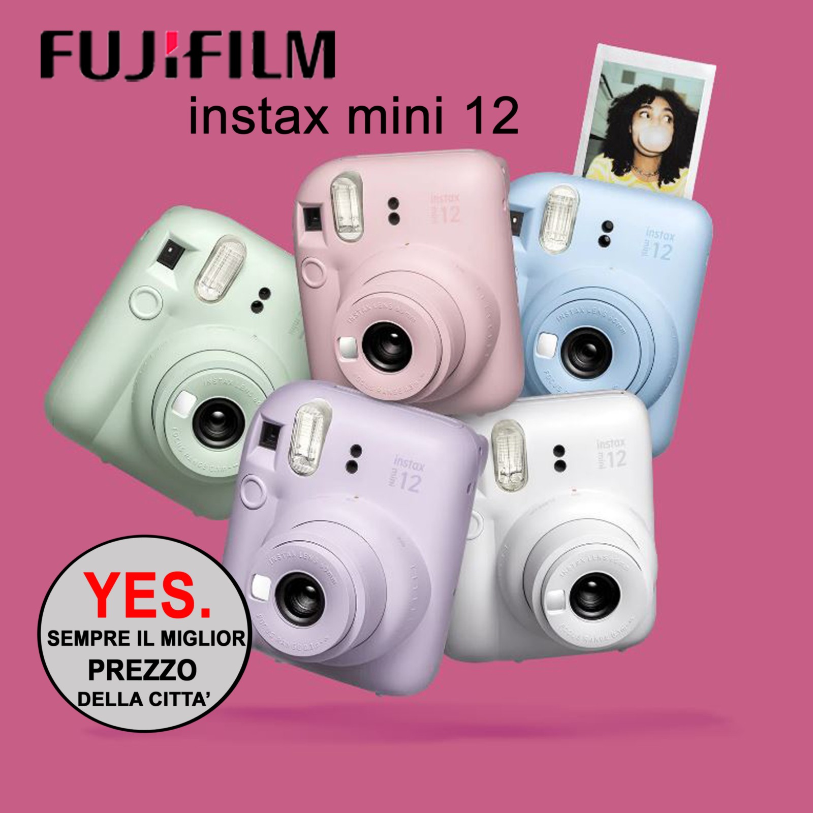 FUJI INSTAX MINI 12 FOTOCAMERA ISTANTANEA ANALOGICA A BOLOGNA, BOLOGNA CENTRO STORICO E SAN LAZZARO DI SAVENA: CALABRESE FOTOTTICA GROUP www.calabresefotottica.it