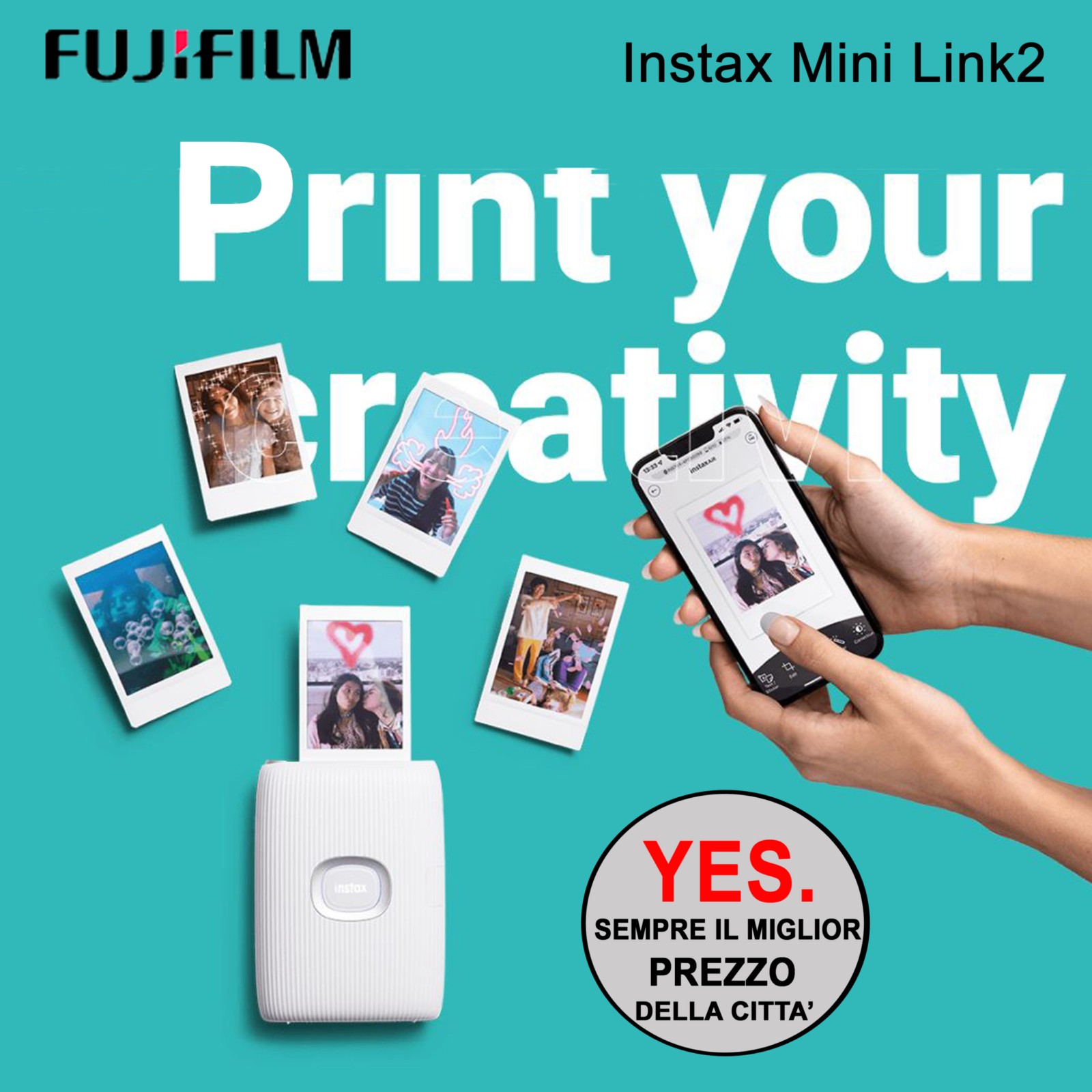 FUJI MINI LINK 2 STAMPANTE ISTANTANEA IN PROMOZIONE A BOLOGNA, BOLOGNA CENTRO STORICO E SAN LAZZARO DI SAVENA (CALABRESE FOTOTTICA GROUP) www.calabresefotottica.it