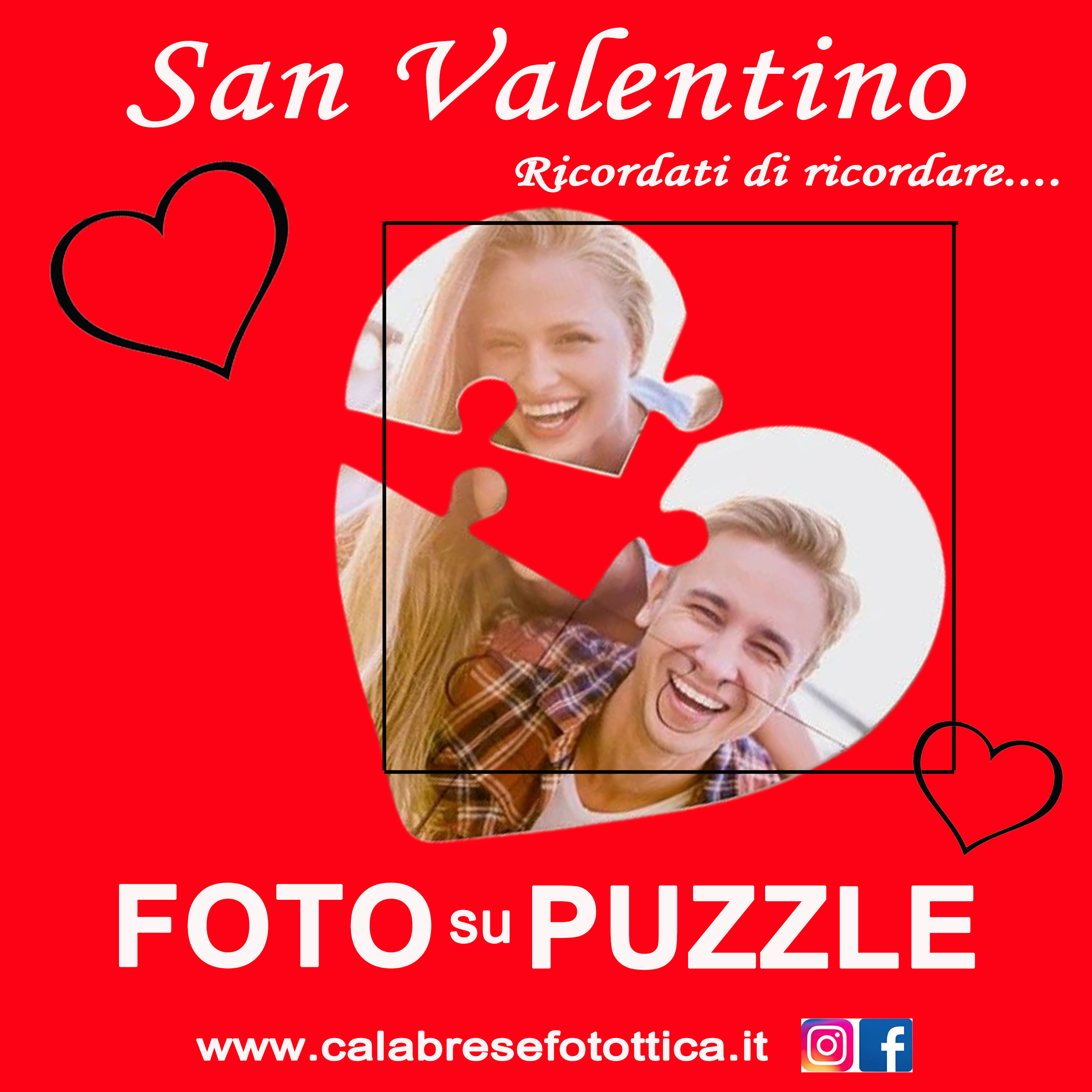 PUZZLE PERSONALIZZATO CON FOTO PER SAN VALENTINO A BOLOGNA, BOLOGNA CENTRO STORICO QUADRILATERO E SAN LAZZARO DI SAVENA: CALABRESE FOTOTTICA GROUP www.calabresefotottica.it