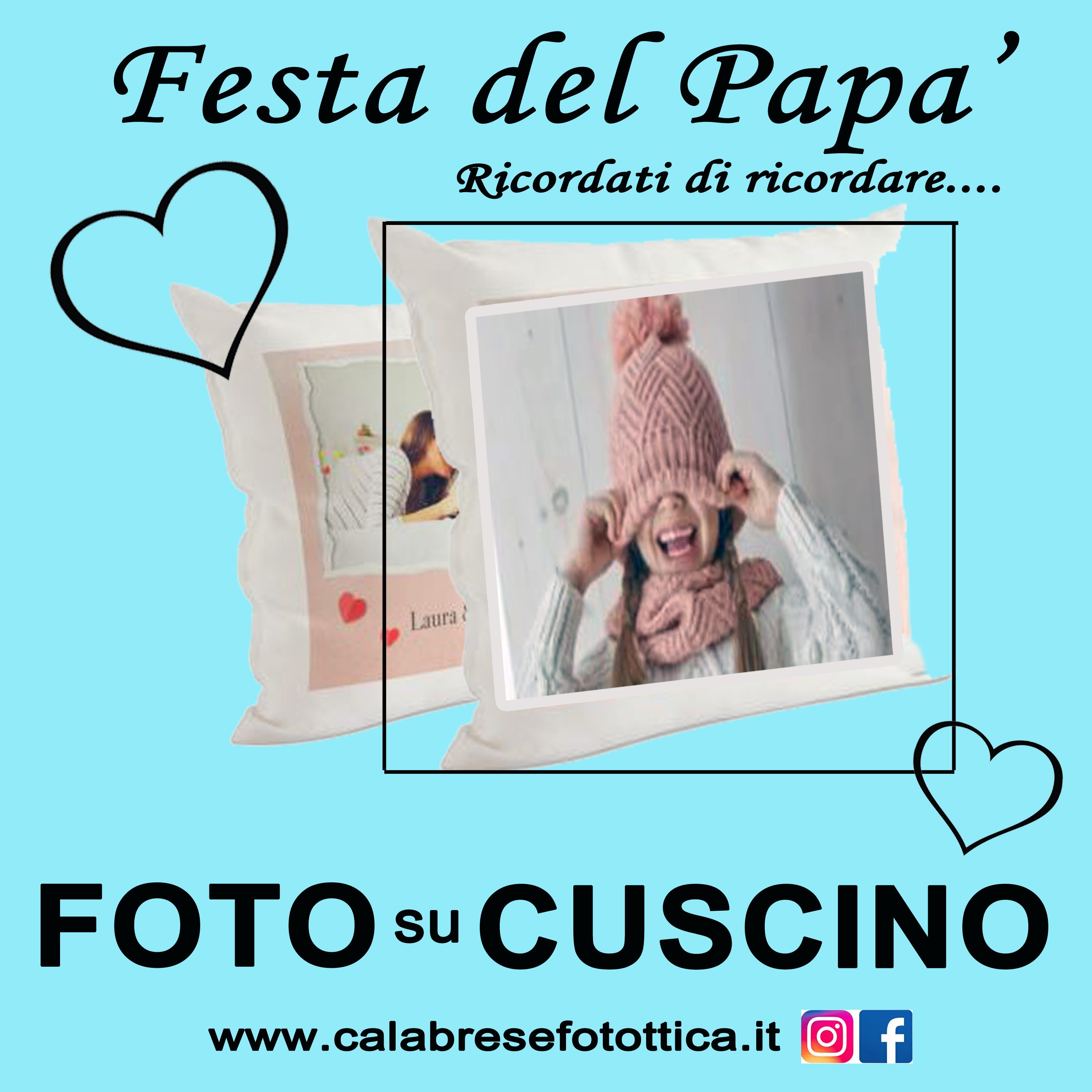 FOTO SU CUSCINO PER LA FESTA DEL PAPA’ A BOLOGNA, BOLOGNA CENTRO STORICO E SAN LAZZARO DI SAVENA: CALABRESE FOTOTTICA GROUP www.calabresefotottica.it
