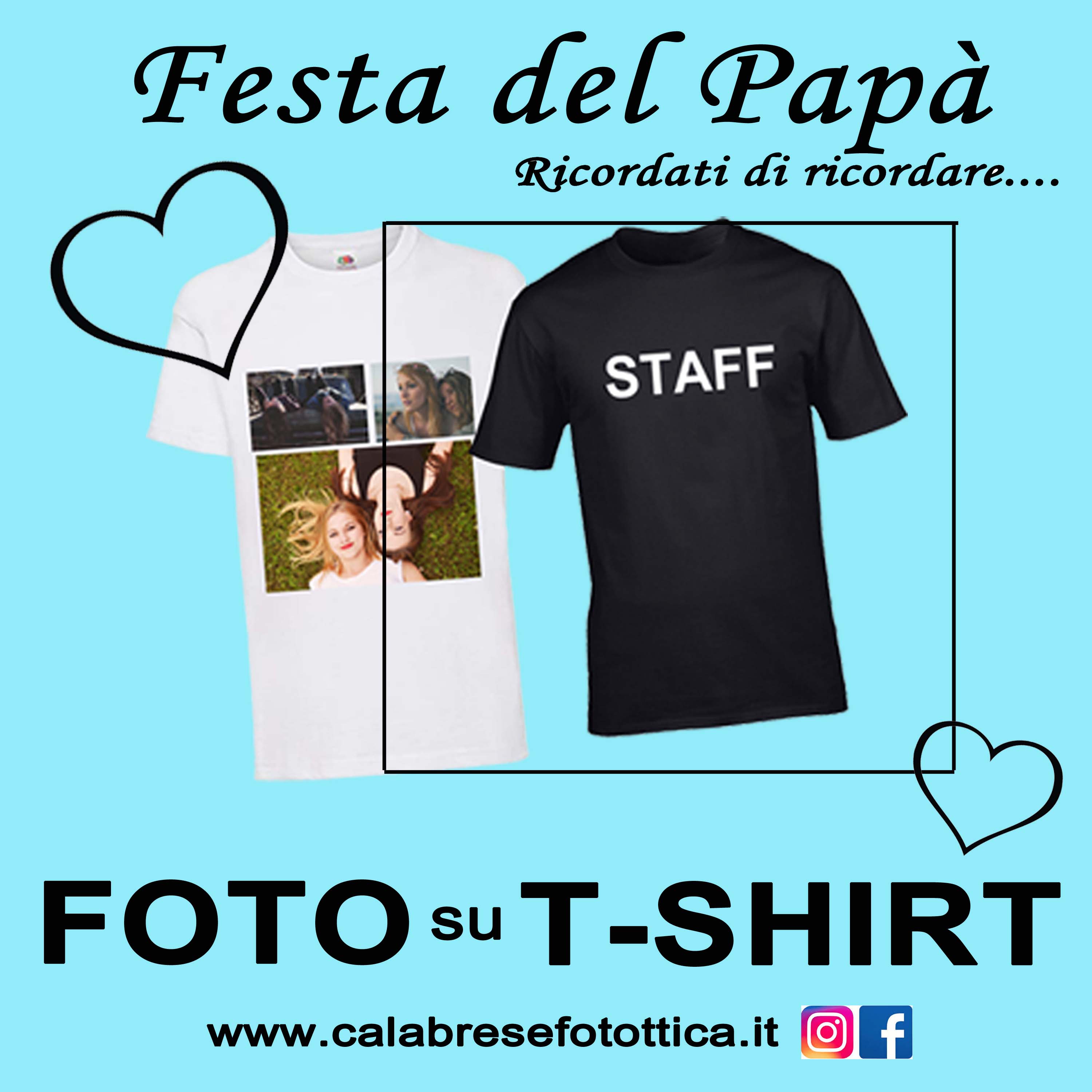 FOTO SU MAGLIETTA T-SHIRT PER LA FESTA DEL PAPA’ A BOLOGNA, BOLOGNA CENTRO STORICO E SAN LAZZARO DI SAVENA: CALABRESE FOTOTTICA GROUP www.calabresefotottica.it