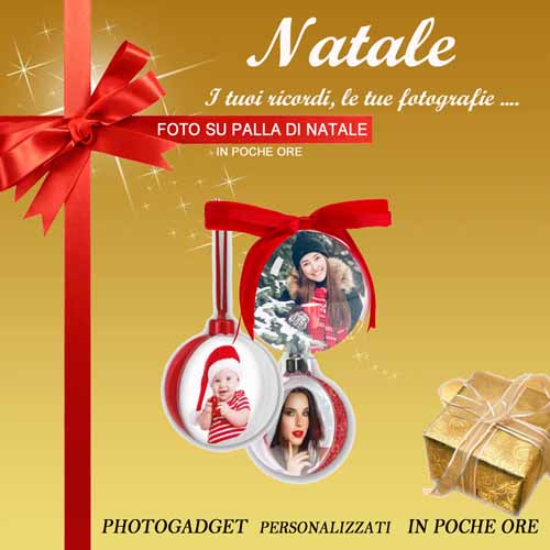 Foto su pallina di Natale. Idea regalo personalizzata Natale 2025 a Bologna e San Lazzaro di Savena  CALABRESE FOTOTTICA